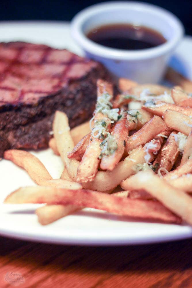 Steak and fries. 