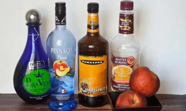 Bottles of alcohol needed to make a peach margarita