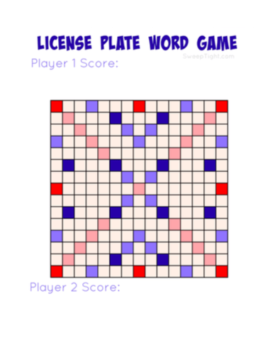Free Printable. Super fun road trip license plate word game for tweens and parents!
