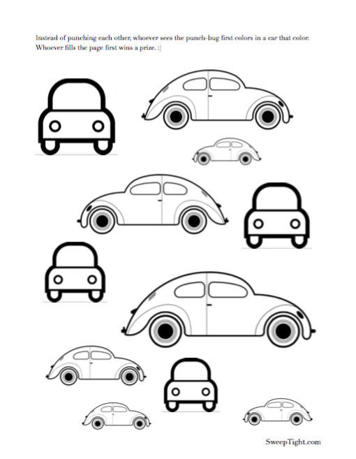 Family road trip printables of cars
