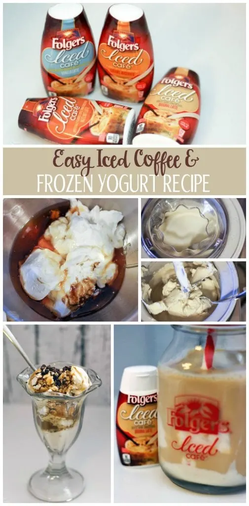 Easy Iced Coffee and Frozen Yogurt Recipe #FolgersFridays #IC ad