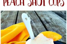 Peach Milkshake in White Chocolate Cup with Peach & Pink Sprinkles