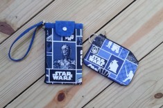 Custom Star Wars phone wallet with zipper wristlet #SewLakeTahoe #spon