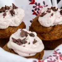 Chocolate Chip Pumpkin Muffins with Cranberry Buttercream Recipe