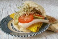 Awesome breakfast sandwich under 350 calories. Add to your healthy breakfast recipes!