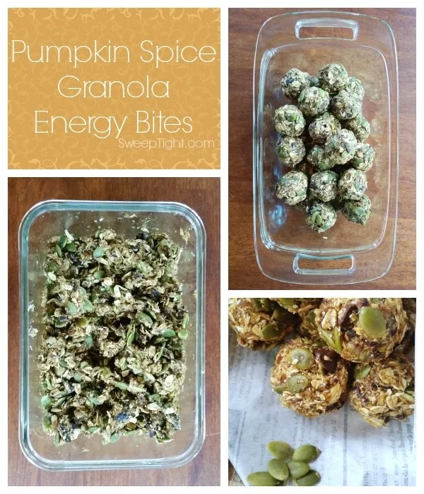 Pumpkin spice granola energy bites. Awesome snack for an autumn run outside.