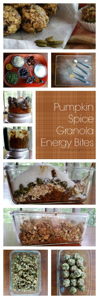 Pumpkin spice granola energy bites. Awesome snack for an autumn run outside.