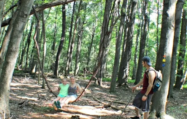 Fun vine swing in the Allegheny Mountains #MFRoadTrip