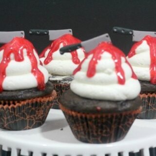 Bloody Knife Halloween Cupcakes Recipe