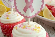 Strawberry Cupcakes Recipe with Think Pink Printables