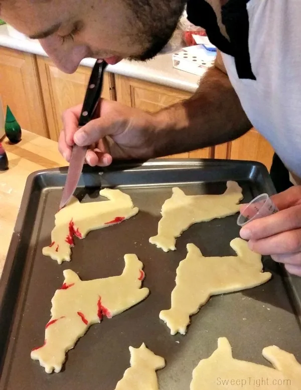 Easy cut out sugar cookies recipe to make zombie llamas! #YUM Perfect Halloween cookies!