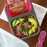 This easy salmon salad recipe is perfect for clean eating on the go. Makes a perfect and satisfying lunch. #PinkUpYourLunch #nationalsalmonday #ad