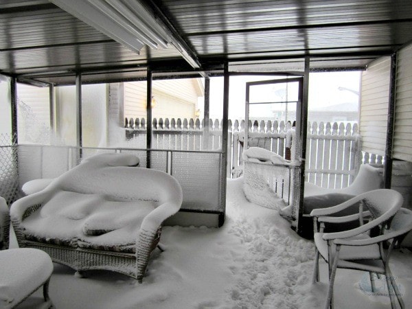 snowy porch 