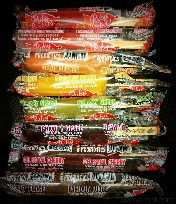 Ruby Rockets Ice Pops are so freaking yummy. Made of all fruits and vegetables and under 40 calories each! Dessert can make a healthy snack!