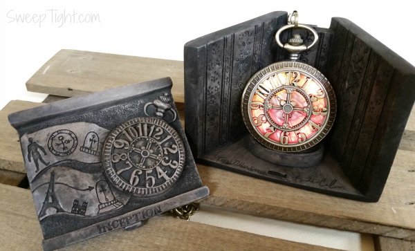 The collectible Starling Steampunk Pocket Watch comes in a limited edition resin box designed by Disney artist Terri Hardin Jackson. Just gorgeous.