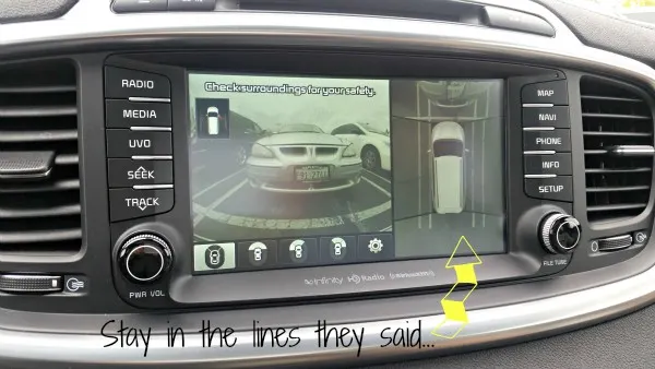 Cameras make you stay in the lines when parking - 2016 Kia Sorento