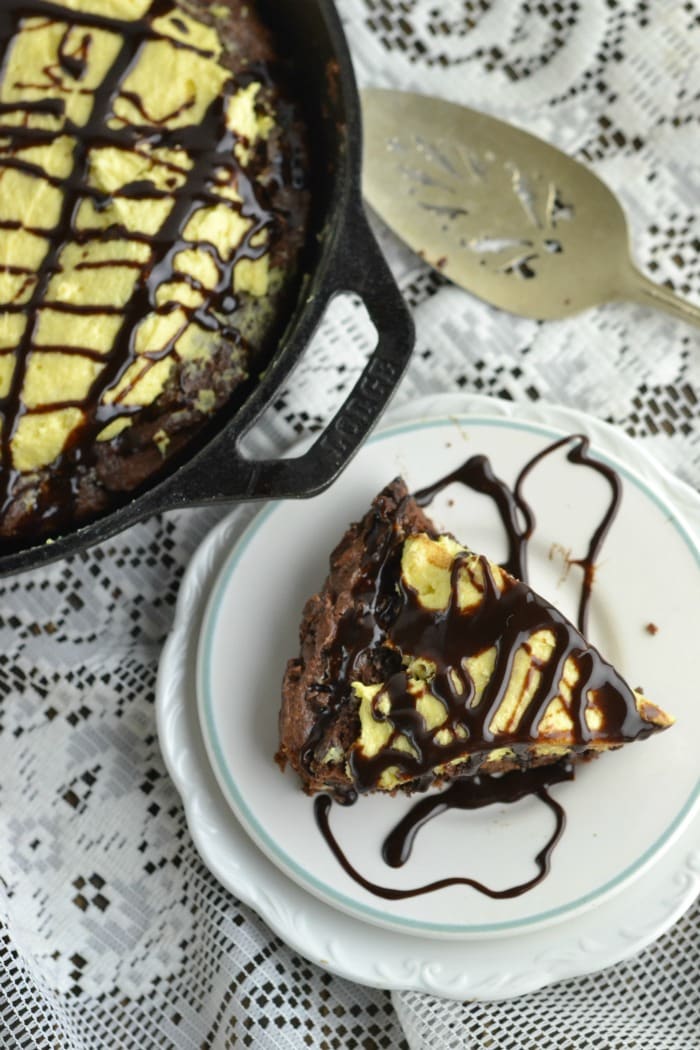 Rich and Gooey Chocolate Cookie Cake in a Skillet Recipe