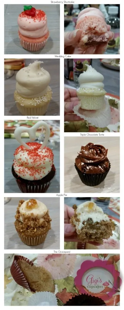 Gigi's Cupcakes in different flavors. 