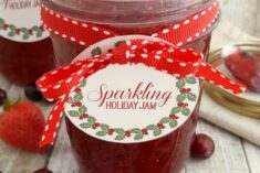 Sparkling Holiday Strawberry Jam Recipe with Printables