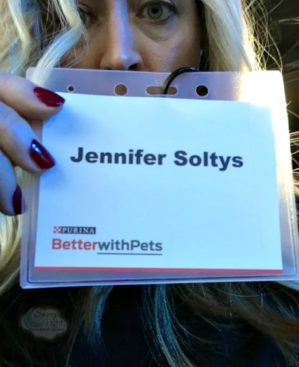 Jennifer Soltys' badge at the Purina BetterwithPets summit. 
