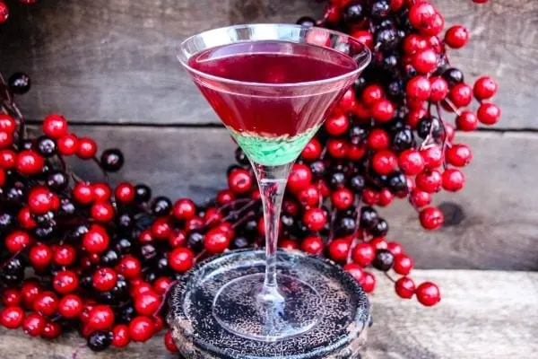 Green Candy Cane Crush Peppermint Martini Recipe