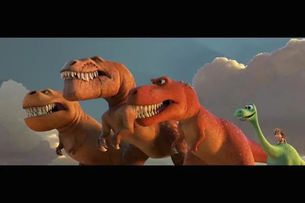 T-rex family on The Good Dinosaur. 