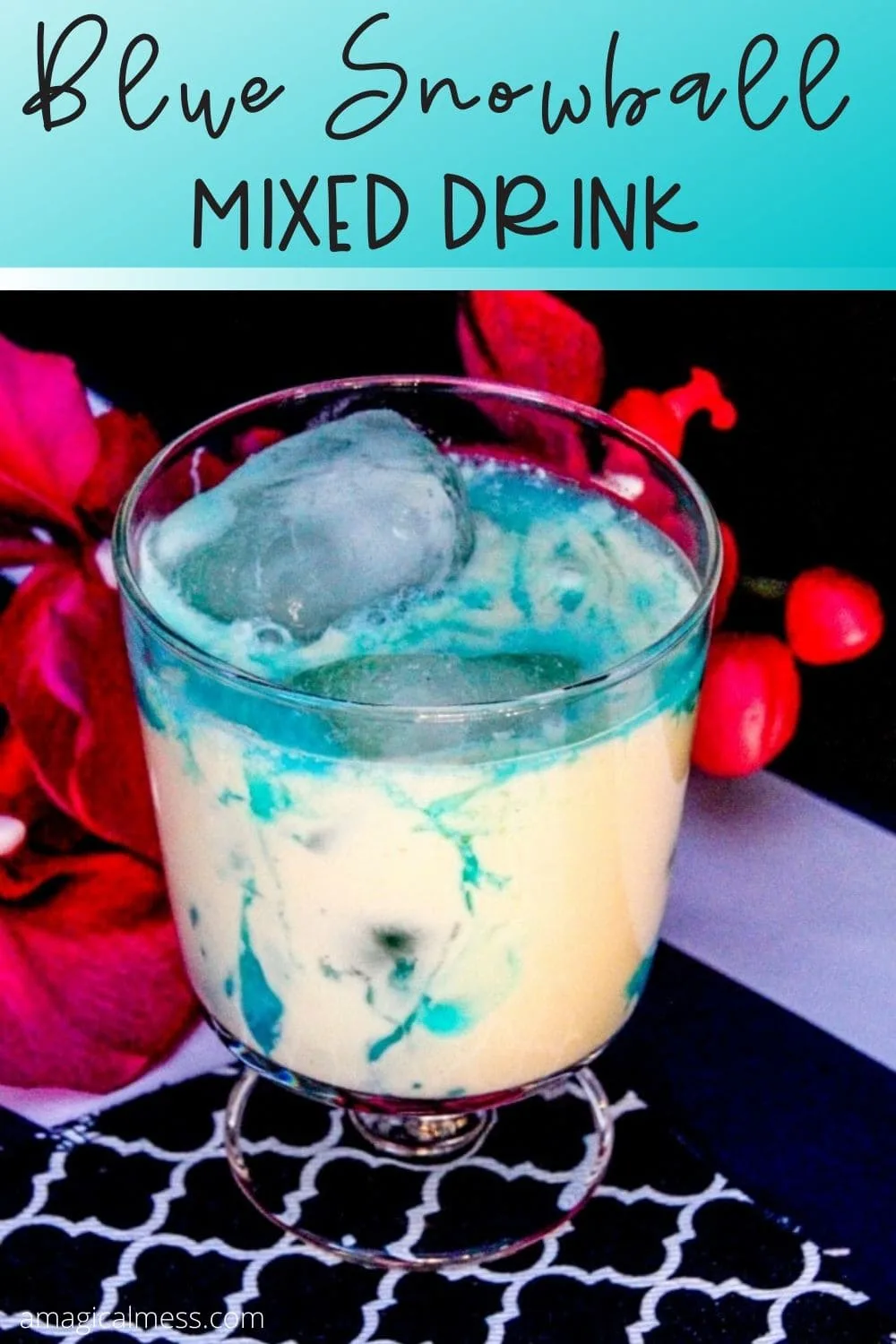 Swirly blue cocktail