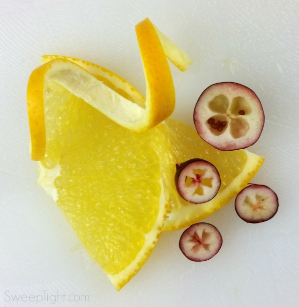 Lemon and pomegranate.