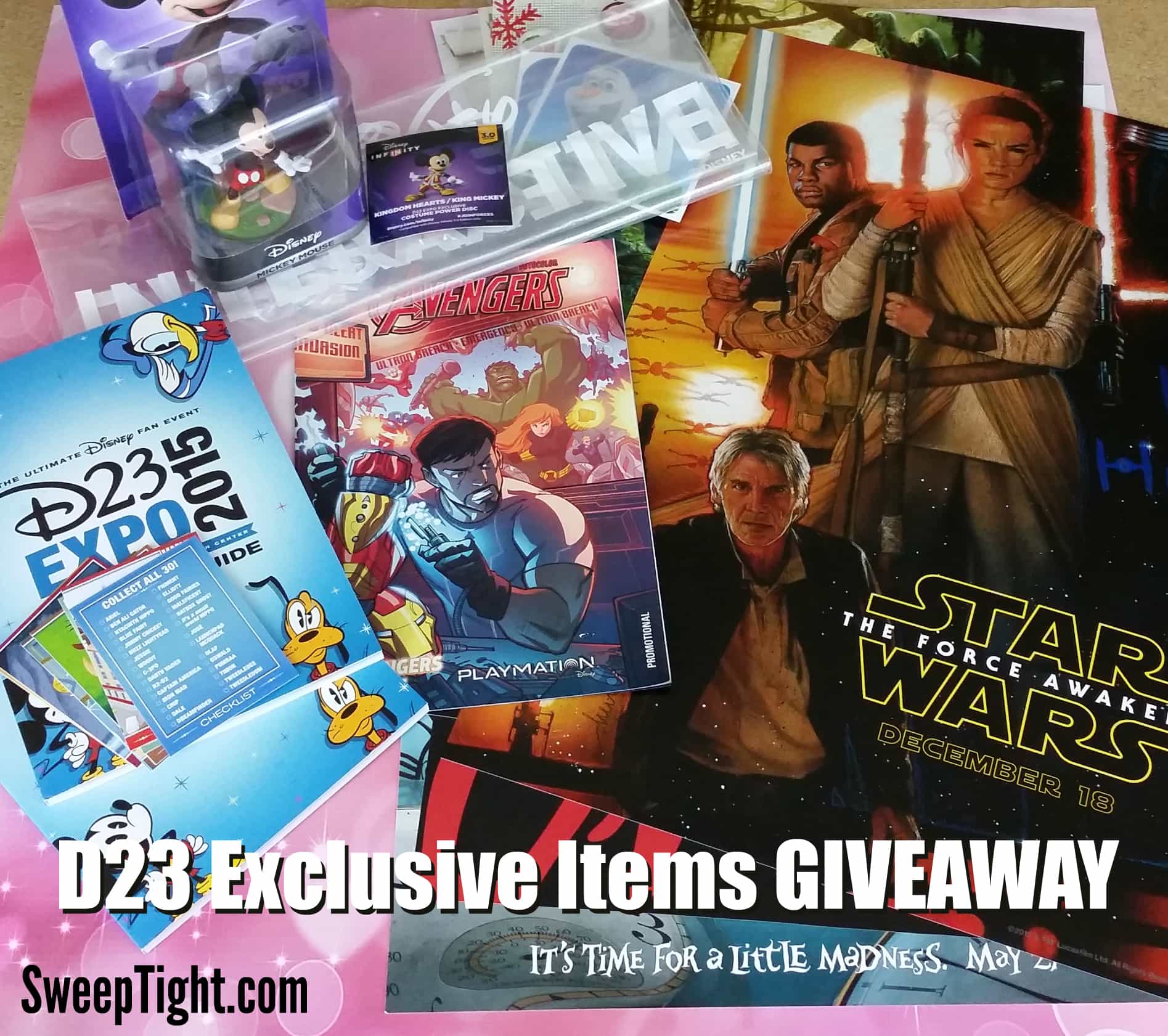 2015 Disney D23 Exclusive Items Giveaway Package