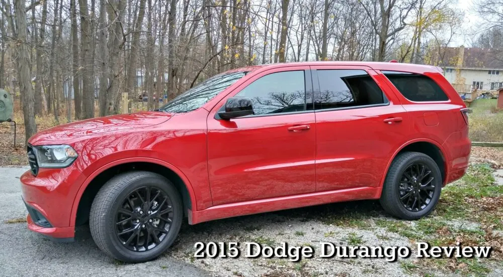 2015 Dodge Durango in red.