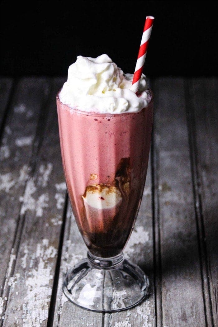 Double Chocolate Red Velvet Cake Shake Recipe A Magical Mess 