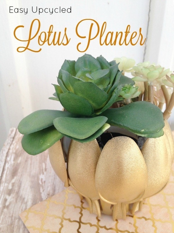 Plastic Spoon Craft - Easy Upcycled Lotus Planter