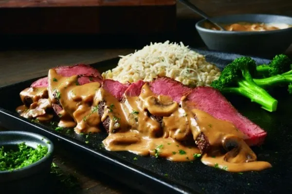 Roasted sirloin dinner at Outback. 
