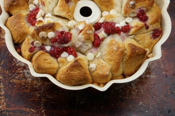 White Chocolate Raspberry Easy Monkey Bread Recipe