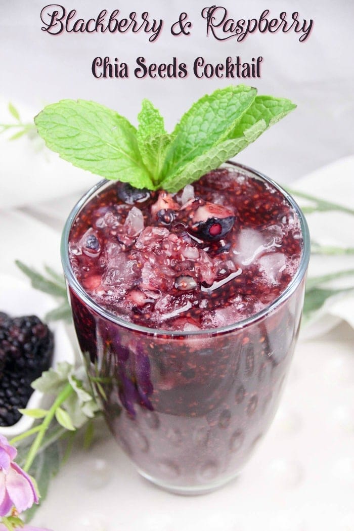 Blackberry and Raspberry Chia Seeds Drink Recipe