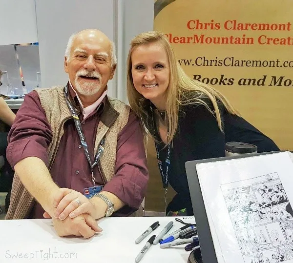 Shelley meets X-Men Writer, Chris Claremont at Chicago Comic Entertainment Expo C2E2.