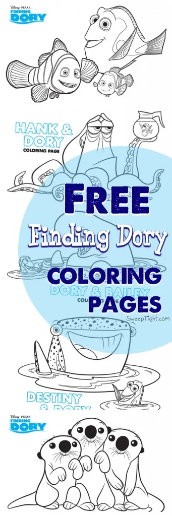 Free Disney coloring pages! #FindingDory #Disney