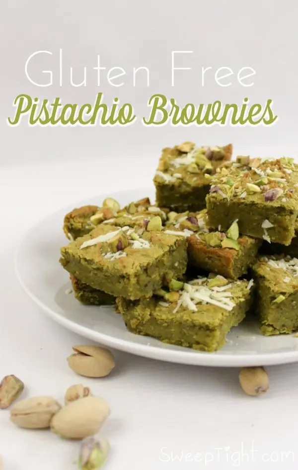 Healthy Dessert Recipe - Gluten Free Pistachio Brownies