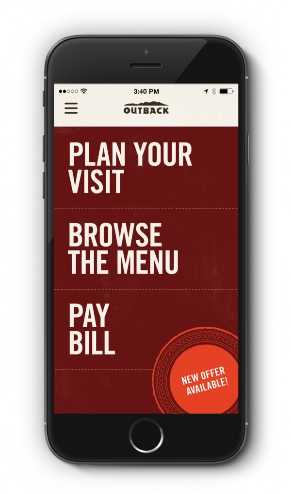 Outback Steakhouse App.