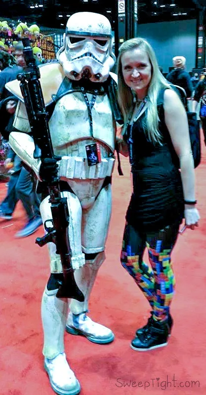 Shelley and a storm trooper. 