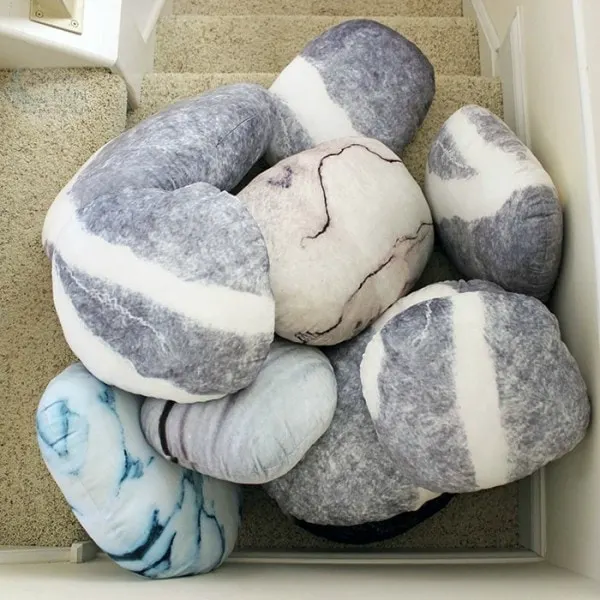 Pile of Pebble Pillows