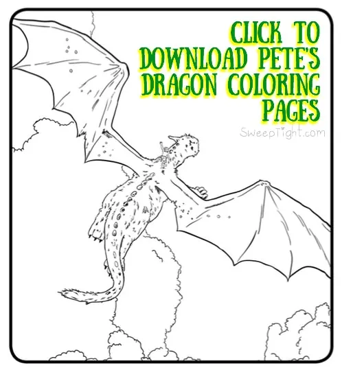 Pete's Dragon - Free Disney coloring pages - Full activity packet perfect for home schooling #PetesDragon