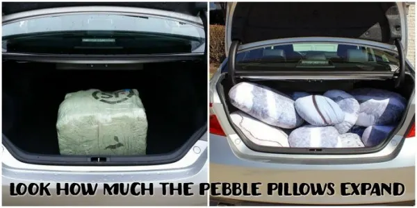Pebble Pillows packaging