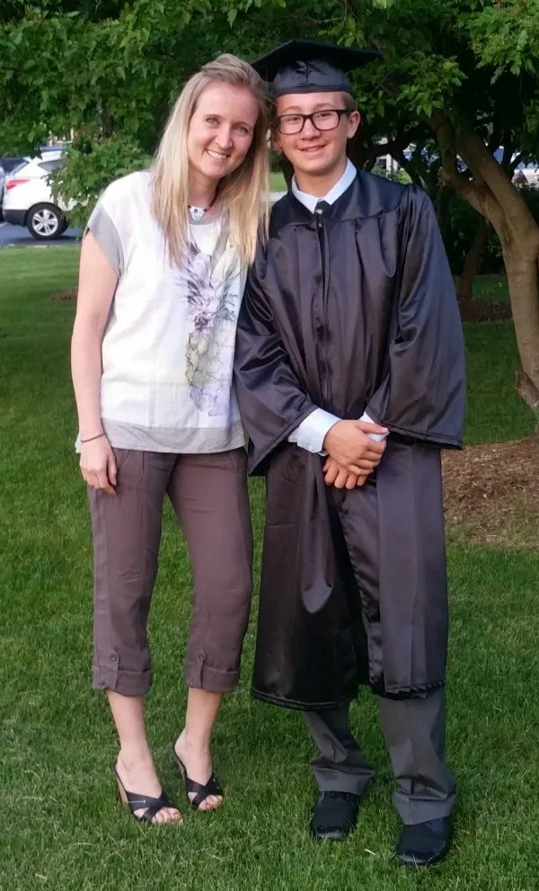 Adam's 8th Grade graduation. Planning college loans for parents helping their kids pay for school. #CollegeAveLoans #ad