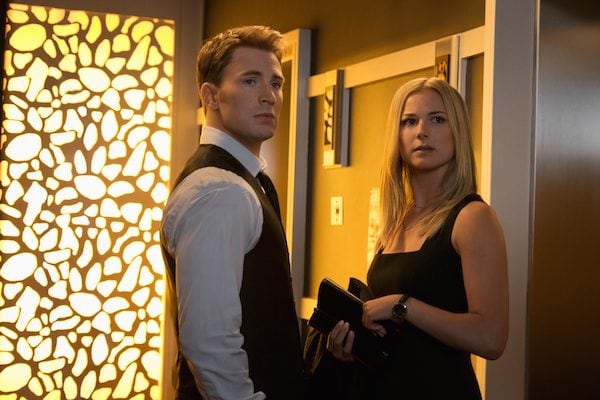 Chris Evans and Emily VanCamp in Captain America: Civil War