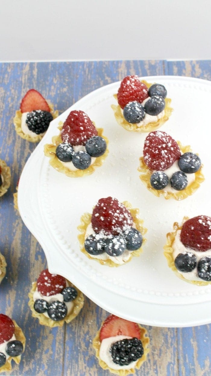 Easy Mini Fruit Tart Recipe - 4th of July Party Food