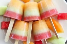 Cantaloupe, Honeydew, and Watermelon Popsicles Recipe