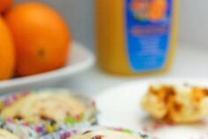 Orange Muffins Recipe with Flax Seeds and Cinnamon Chips
