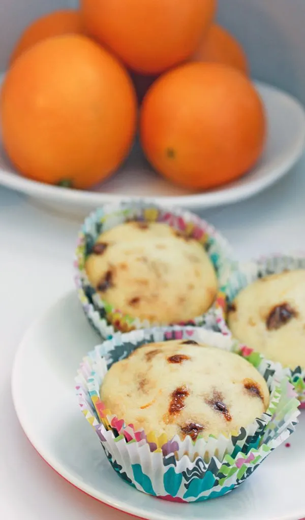 Orange Muffins Recipe with Flax Seeds and Cinnamon Chips