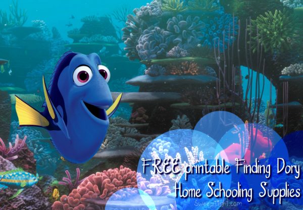Free Printable Finding Dory Home Schooling Supplies
